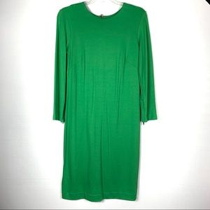 Ann Taylor Green Long sleeve midi dress